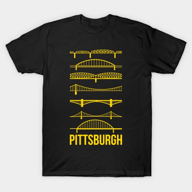 Pittsburgh Bridges T-Shirt by polliadesign